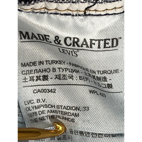 Levis Made & Crafted Jeans Mens 31x27* Blue Needle Narrow Slim Fit Stretch Denim - Picture 8 of 16